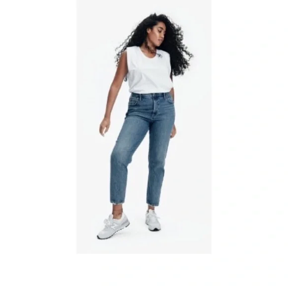 GAP mom jean high rise jeans size 29 dark wash - Picture 16 of 16